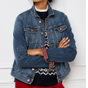 Talbots Tartan Lined Jean Jacket 1X
